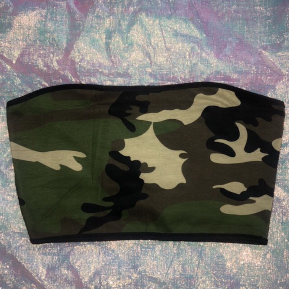 camouflage tube top